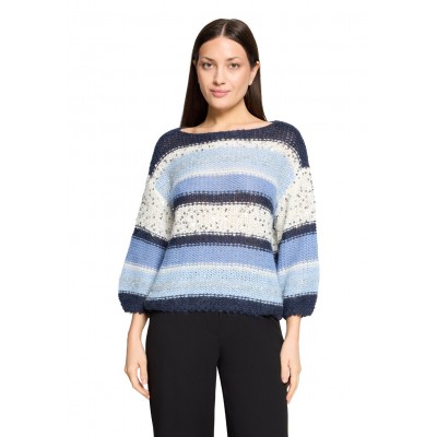 Betty Barclay - 5547 2084 Losse trui blauwe strepen glitter.